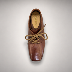 Brown Horse Leather Lace-Up Derby Shoes product view 7