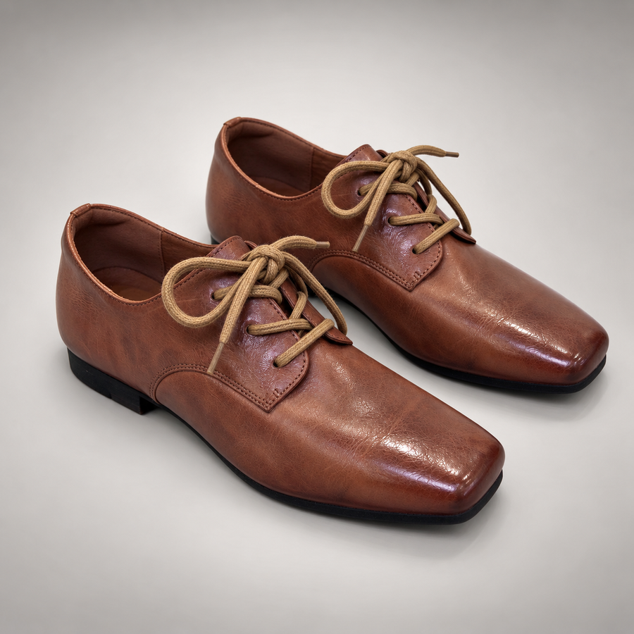 Brown Horse Leather Lace-Up Derby Shoes product view 8