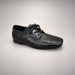 Black Horse Leather Lace-Up Derby Shoes product view 1