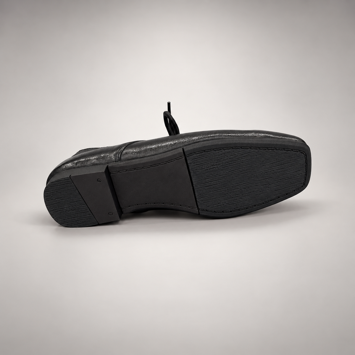 Black Horse Leather Lace-Up Derby Shoes product view 6
