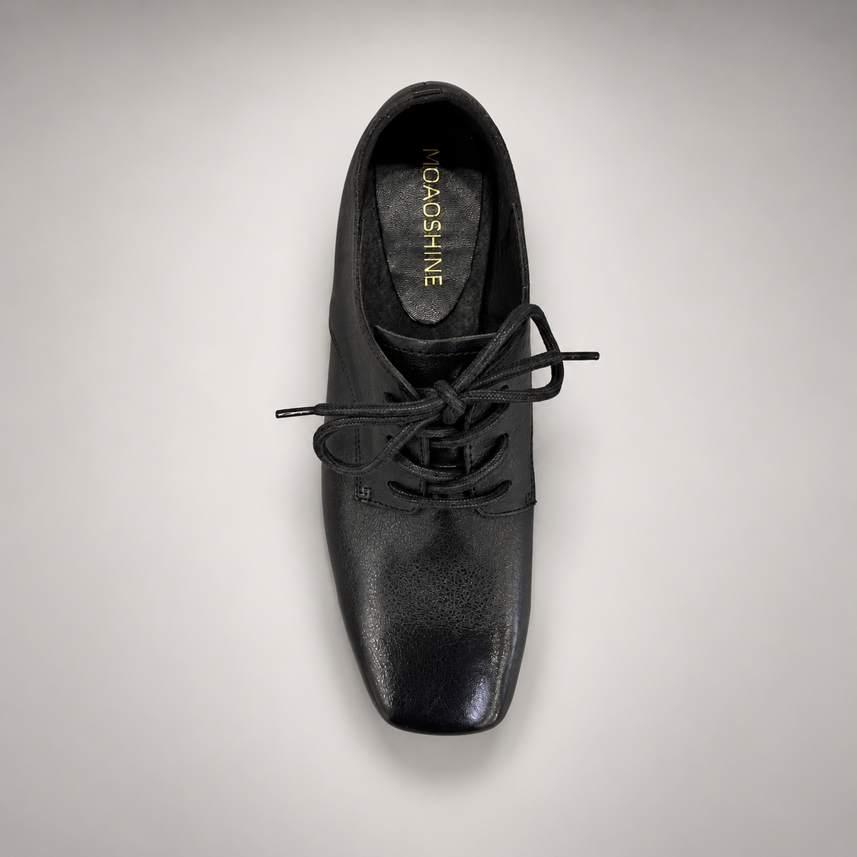Black Horse Leather Lace-Up Derby Shoes product view 7