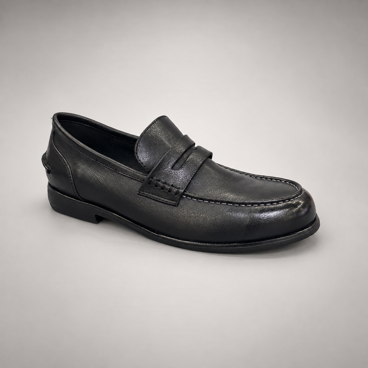 Black Horse Leather Penny Loafers product view 1