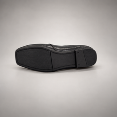 Black Horse Leather Tassel Loafers product view 6