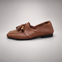 Brown Horse Leather Tassel Loafers product view 4