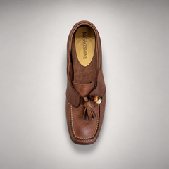 Brown Horse Leather Tassel Loafers product view 6