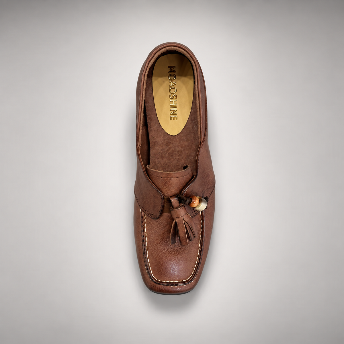 Brown Horse Leather Tassel Loafers product view 6
