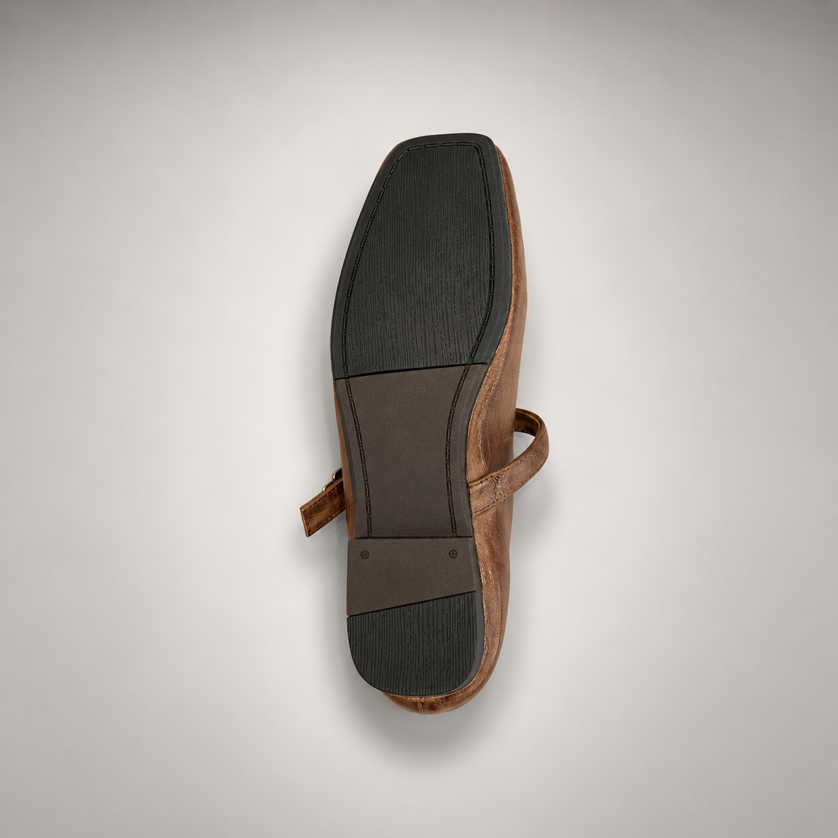 Brown Horse Leather Woven Mary Jane Flats product view 6