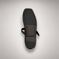 Black Horse Leather Woven Mary Jane Flats product view 6