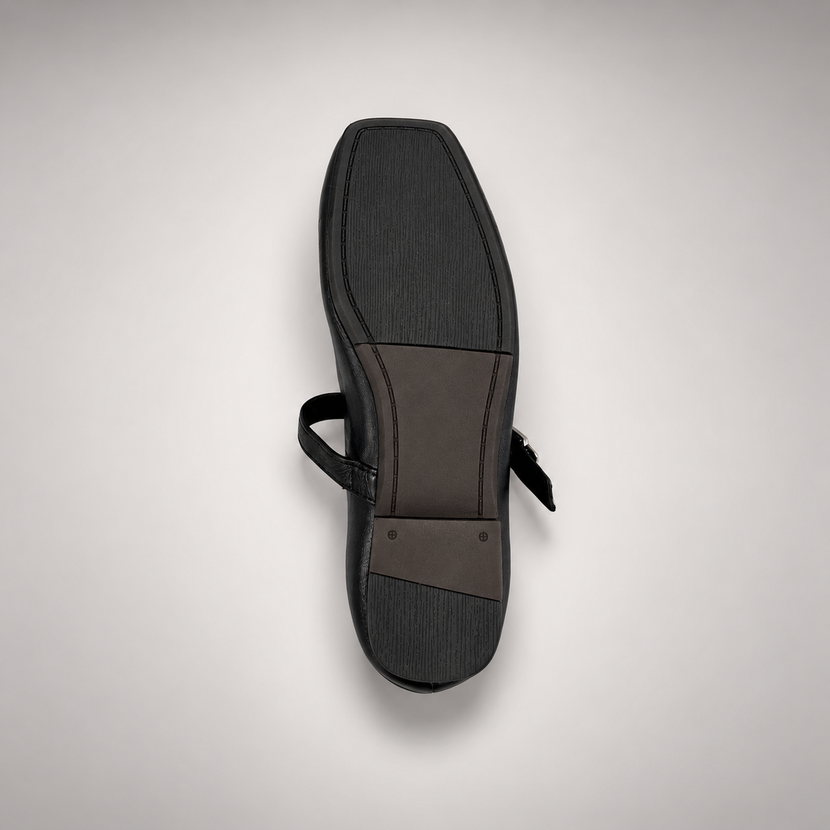 Black Horse Leather Woven Mary Jane Flats product view 6