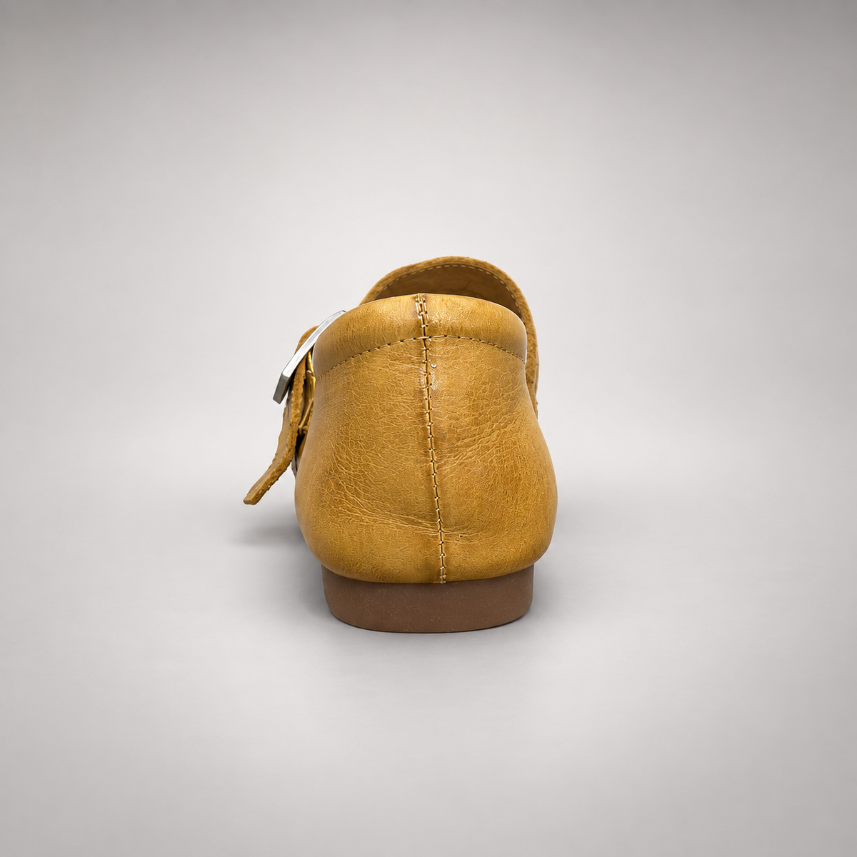 Tan Horse Leather Woven Mary Jane Flats product view 5