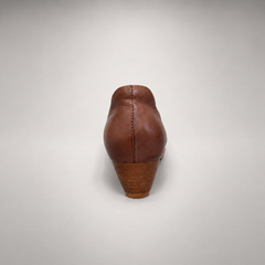 Brown Horse Leather Zip-Front Whipstitch Shoes product view 5