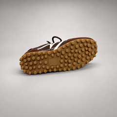 Brown Horse Leather Retro Lace-Up Sneakers product view 6