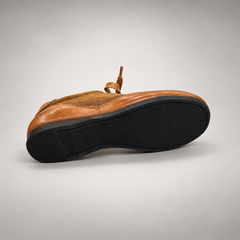 Tan Horse Leather Low-Profile Lace-Up Sneakers product view 6