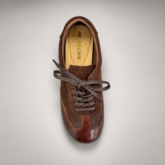 Brown Horse Leather Low-Profile Lace-Up Sneakers product view 6