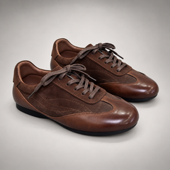 Brown Horse Leather Low-Profile Lace-Up Sneakers product view 7