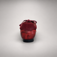 Burgundy Horse Leather Low-Profile Lace-Up Sneakers product view 5