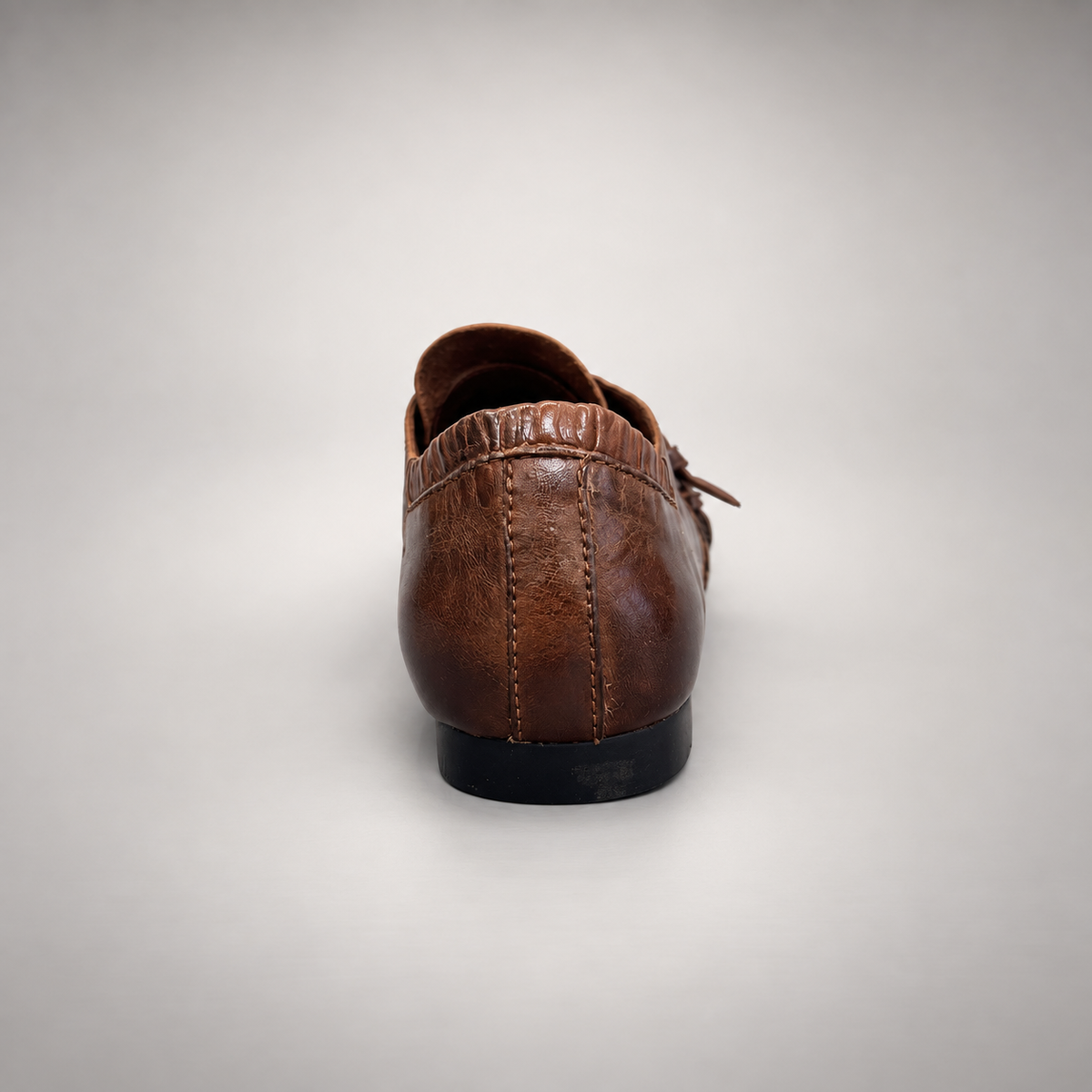 Brown Horse Leather Double-Buckle Brogue Shoes product view 5