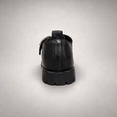 Black Horse Leather Lug-Sole Slip-On Shoes product view 4