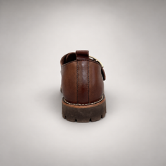 Brown Horse Leather Buckle Lug-Sole Shoes product view 5