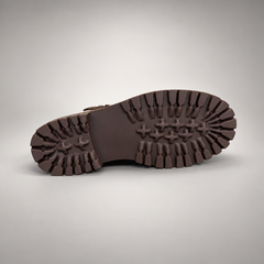 Brown Horse Leather Buckle Lug-Sole Shoes product view 6