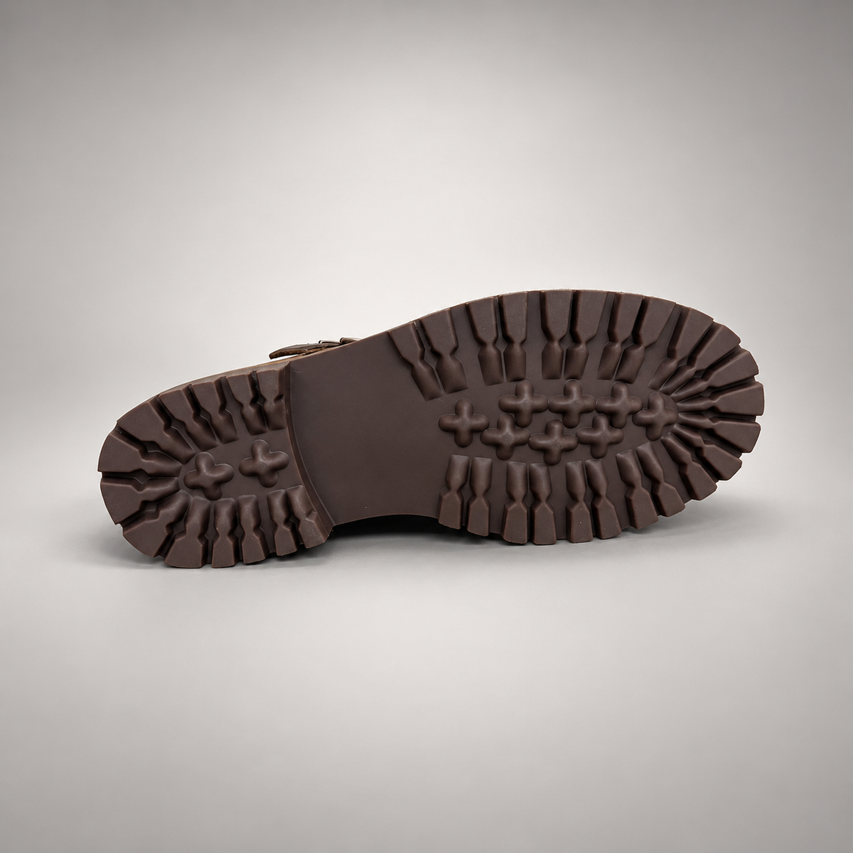 Brown Horse Leather Buckle Lug-Sole Shoes product view 6