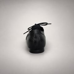 Black Horse Leather Low-Profile Lace-Up Shoes product view 5
