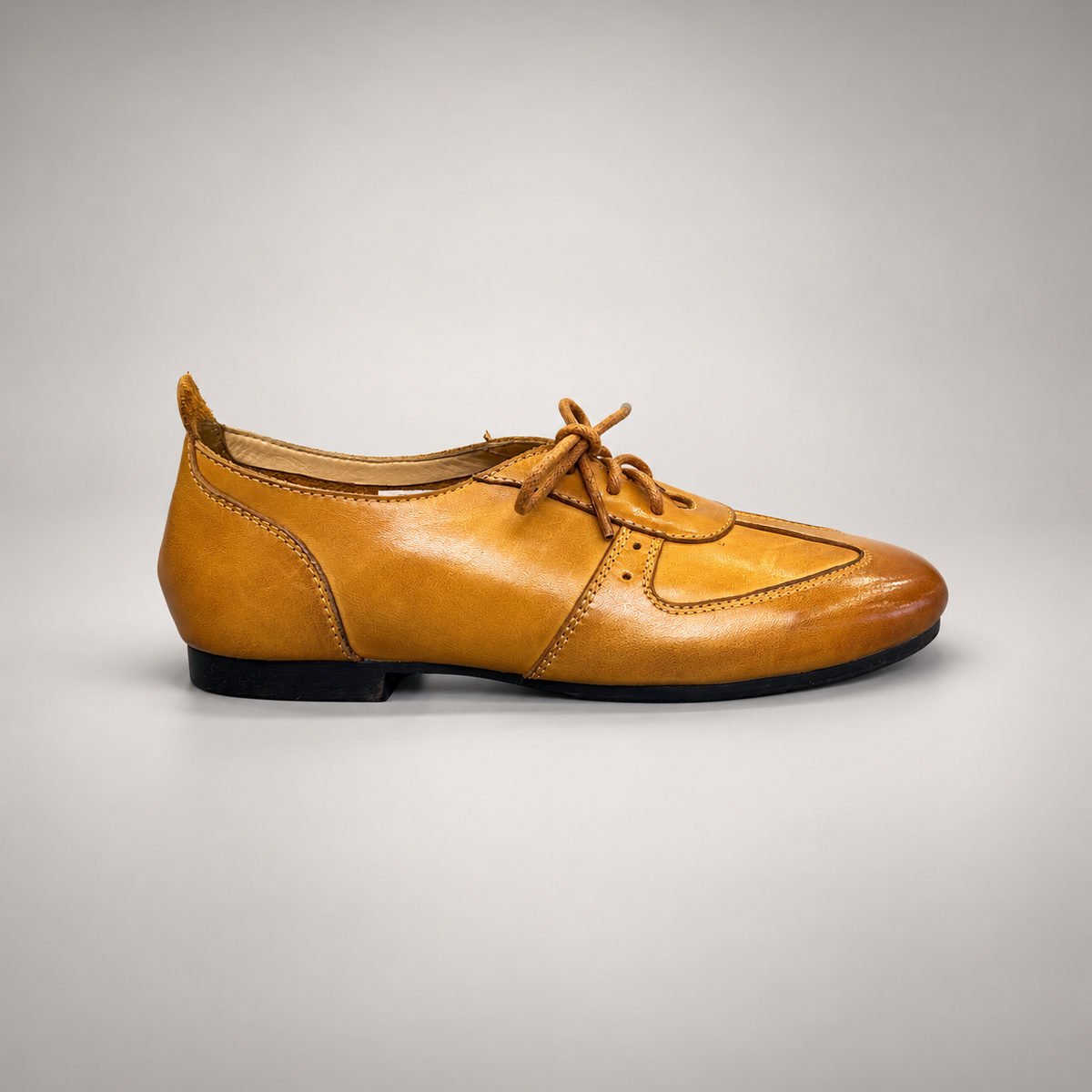 Tan Horse Leather Low-Profile Lace-Up Shoes product view 3