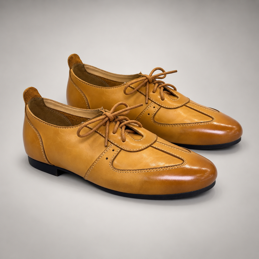 Tan Horse Leather Low-Profile Lace-Up Shoes product view 8