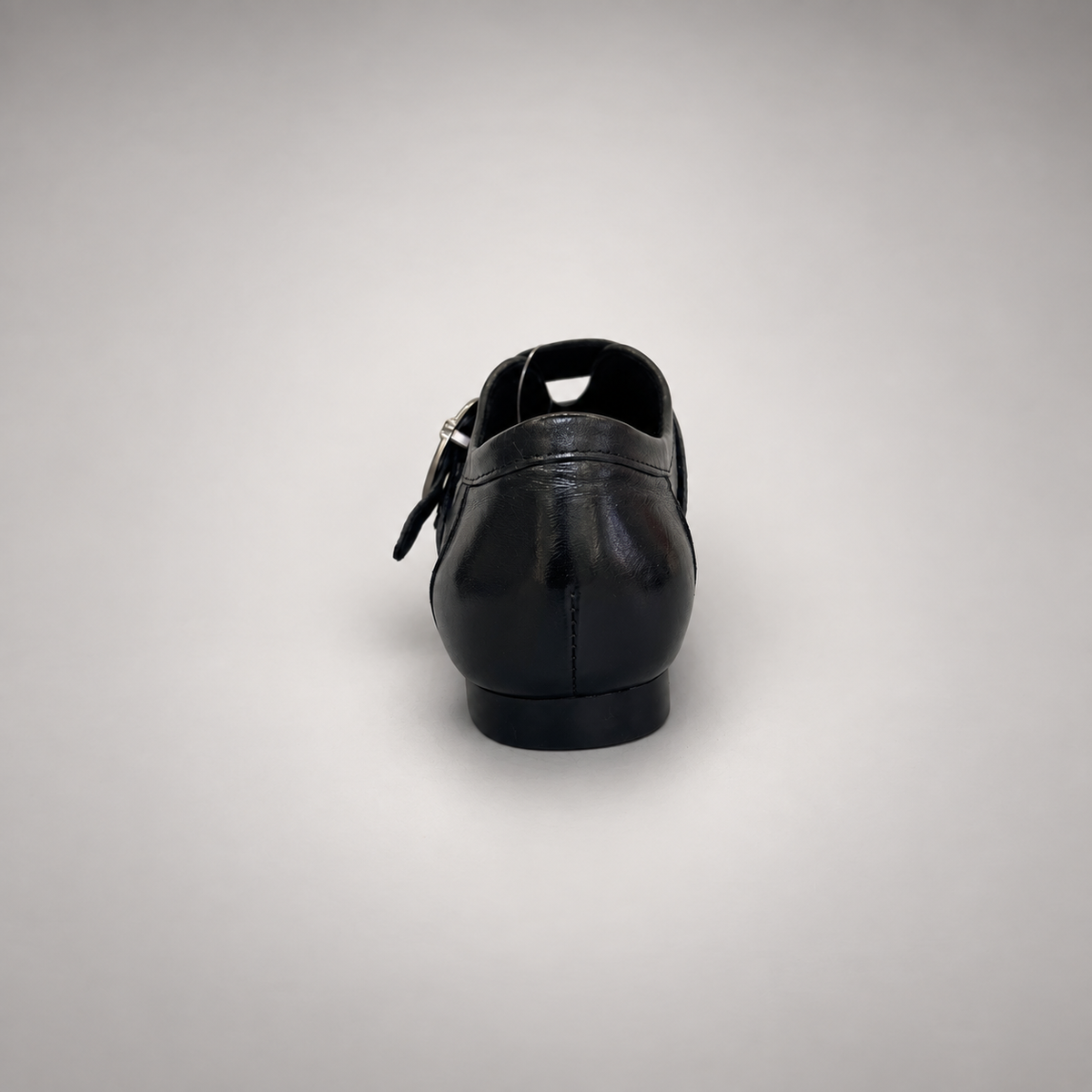 Black Horse Leather Brogue Strap Flats product view 5