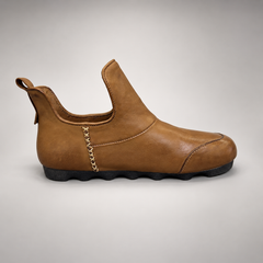 Tan Horse Leather Pull-On Ankle Boots product view 3