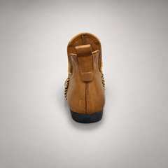 Tan Horse Leather Pull-On Ankle Boots product view 5