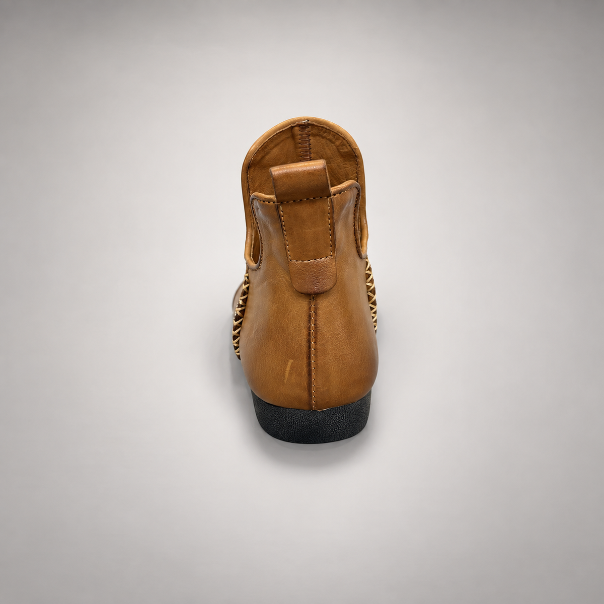 Tan Horse Leather Pull-On Ankle Boots product view 5