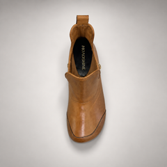 Tan Horse Leather Pull-On Ankle Boots product view 6