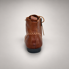 Brown Horse Leather Whipstitch Zip Ankle Boots product view 5
