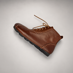 Brown Horse Leather Whipstitch Zip Ankle Boots product view 7