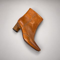 Brown horse leather ankle boots product view 8