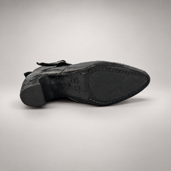 Black buckle-strap ankle boots, view 6