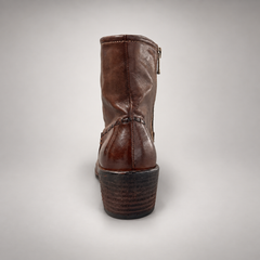 Brown side-zip ankle boots, view 5