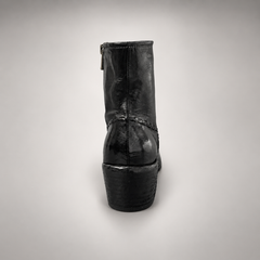 Black side-zip ankle boots, view 5