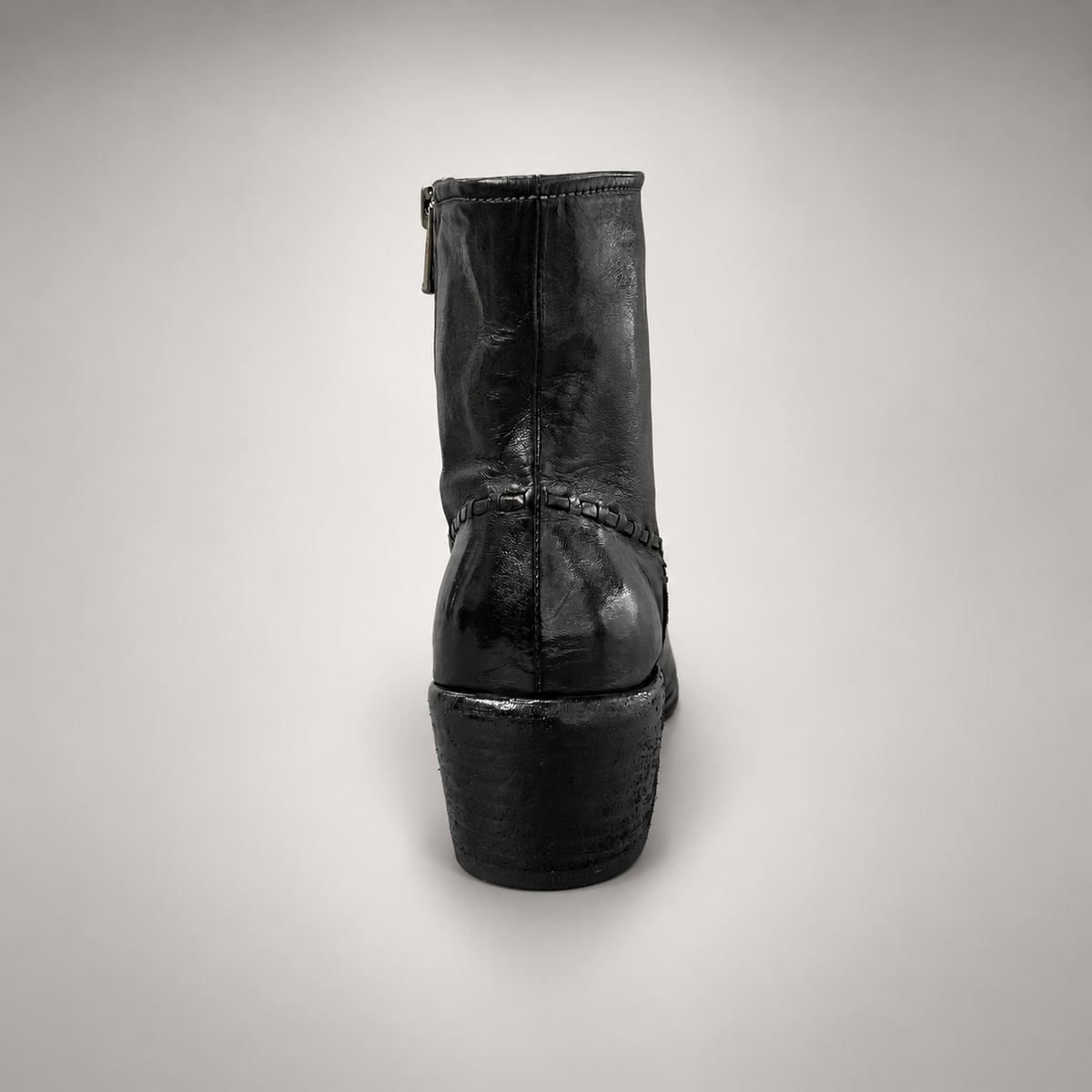 Black side-zip ankle boots, view 5