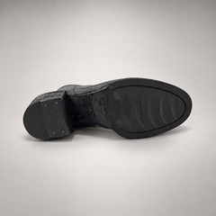 Black side-zip ankle boots, view 6