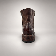Brown brogue-toe ankle boots, view 5