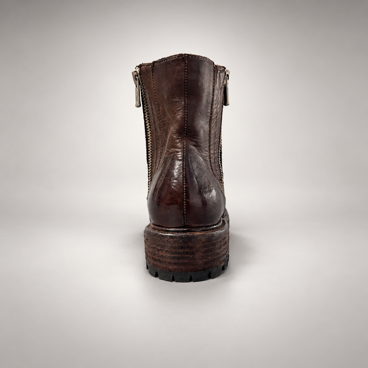 Brown brogue-toe ankle boots, view 5