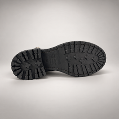 Black brogue-toe ankle boots, view 7