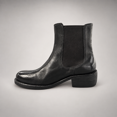 Black buckle Chelsea ankle boots, view 4