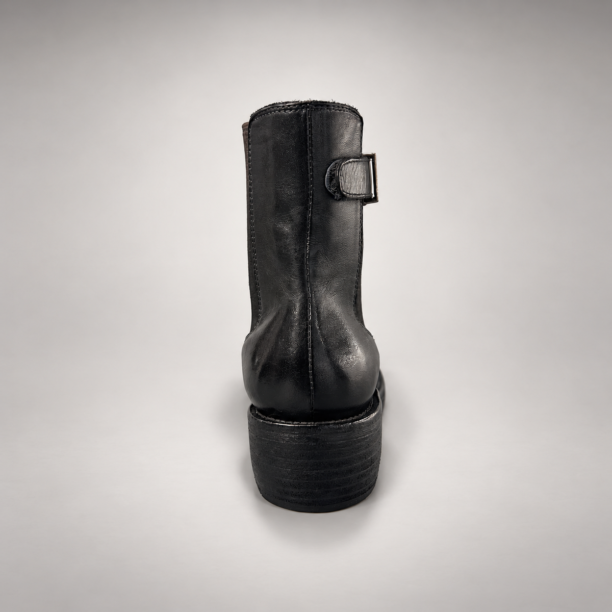 Black buckle Chelsea ankle boots, view 5
