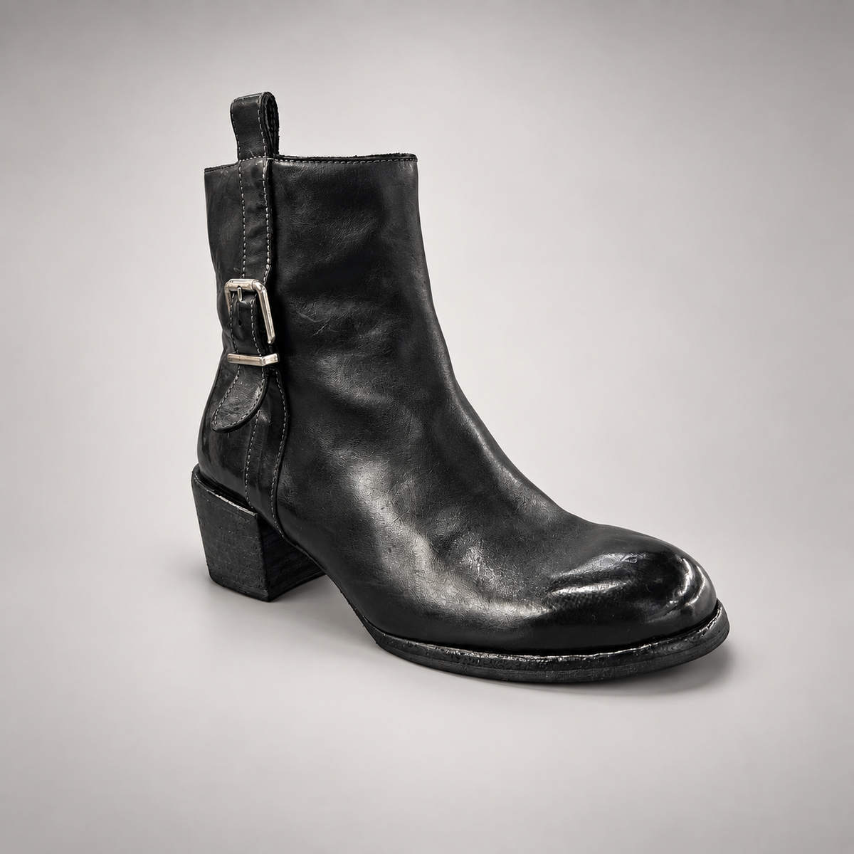 Black ankle boots, view 2