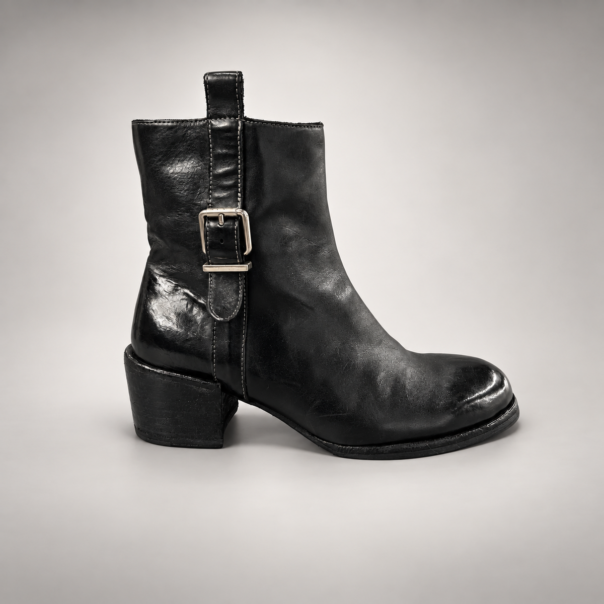 Black ankle boots, view 3