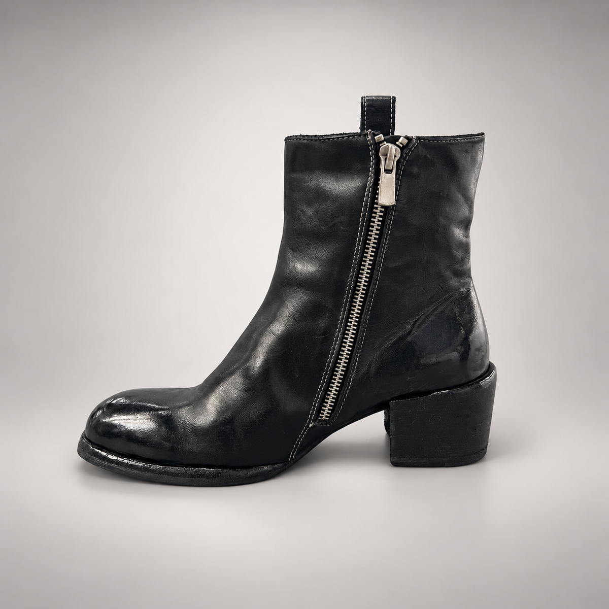 Black ankle boots, view 4