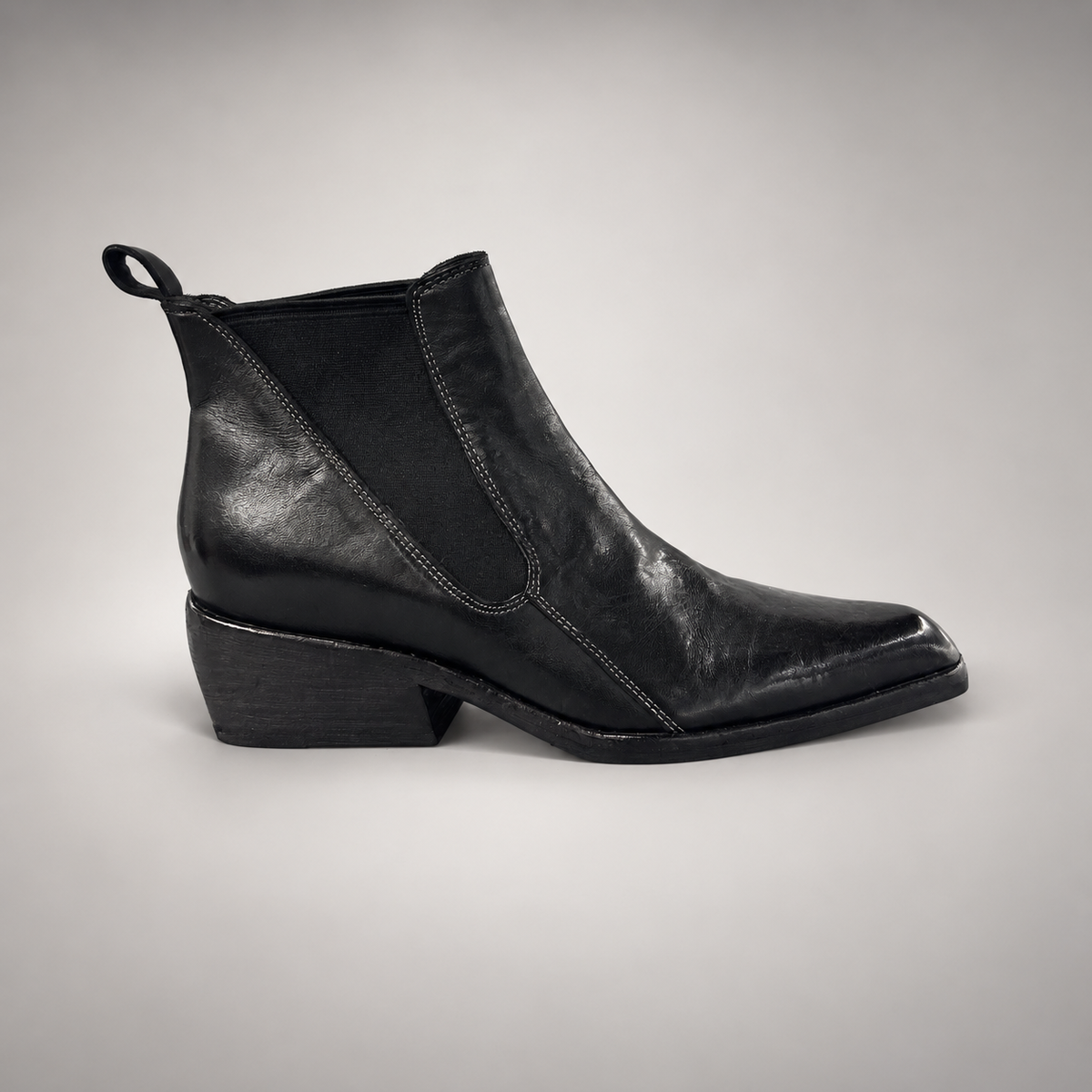 Black ankle boots, view 2